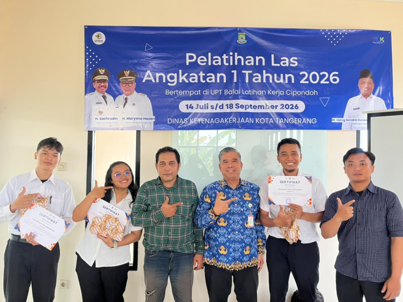 Penutupan Pelatihan Pengelasan Angkatan 1 Tahun 2026 BLK Kota Tangerang